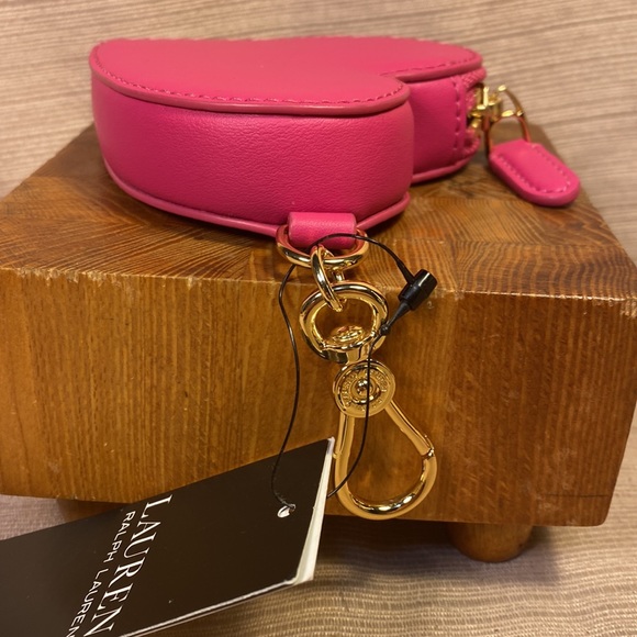 Ralph Lauren NWT leather heart keychain/mini wallet - Picture 5 of 10